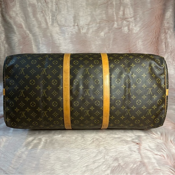 🟥 SOLD! Louis Vuitton Keepall 60 Bandouliere Monogram Duffle Bag Travel Luggage - Picture 12 of 17